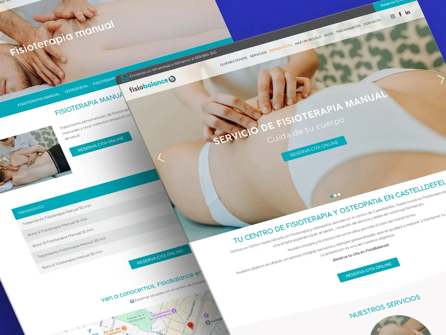 Mockup web Fisiobalance